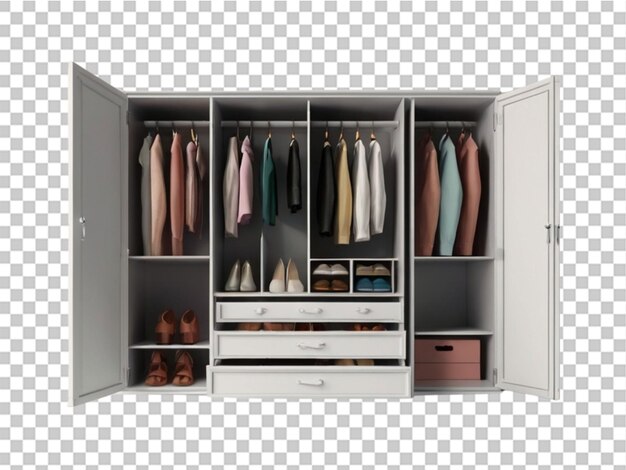 PSD wardrobe storage interior realistic