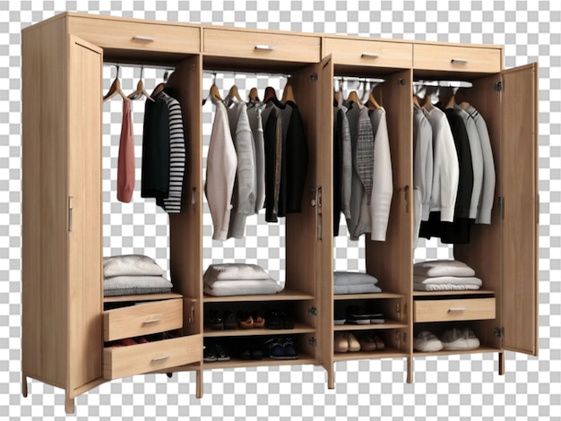 Wardrobe storage interior realistic