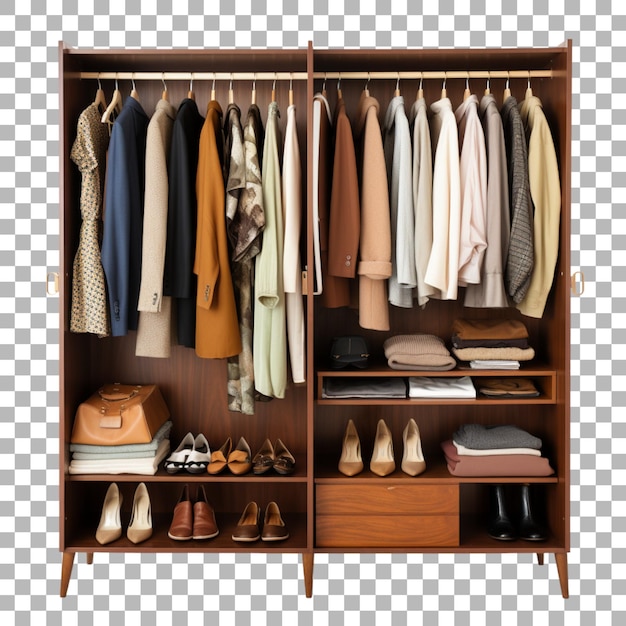 PSD wardrobe on transparent background