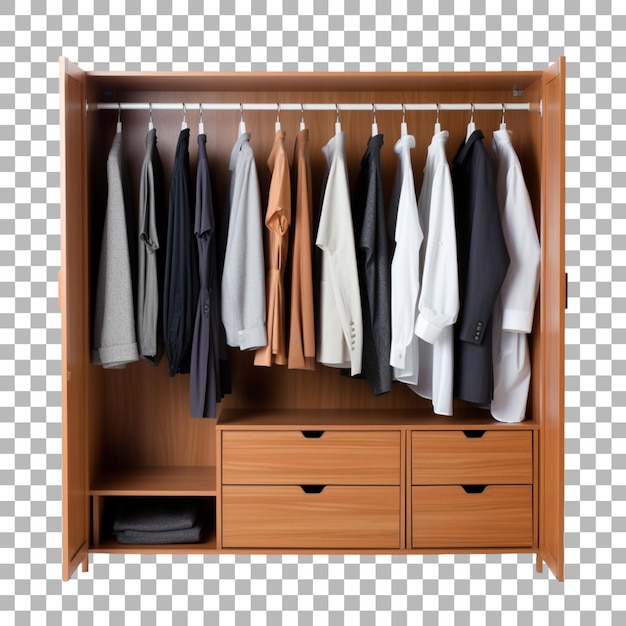 PSD wardrobe on transparent background