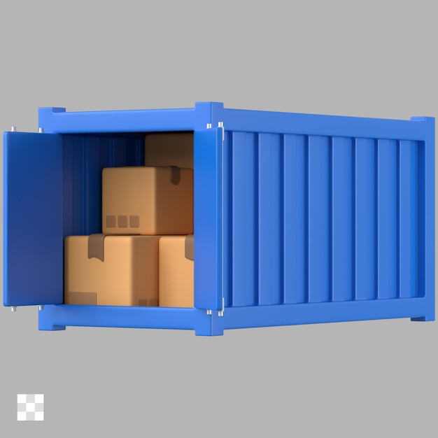 Warehouse cargo container 3d icon