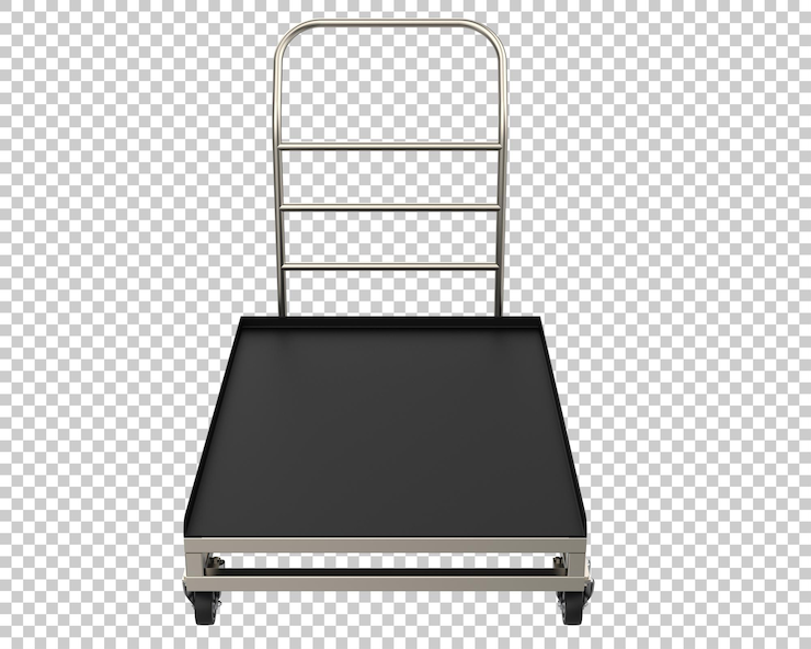 PSD warehouse cart isolated on transparent background 3d rendering illustration