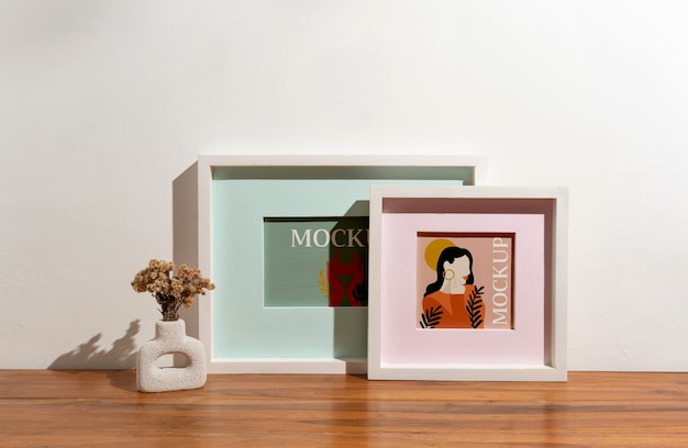 warm scene frame mockup