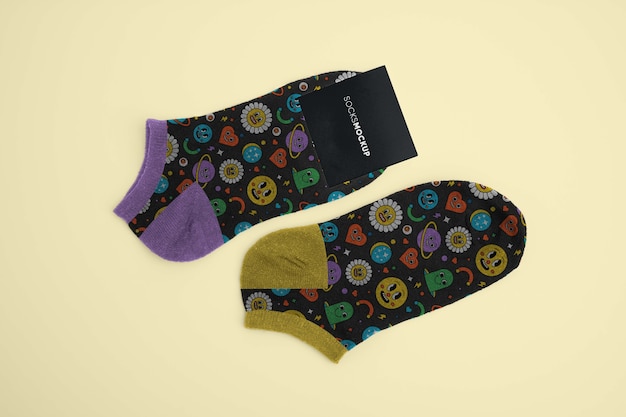 PSD warm socks mockup design