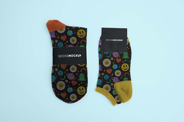 Warm socks mockup design