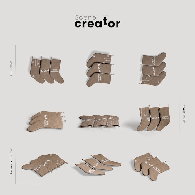 warm socks variety angles christmas scene creator