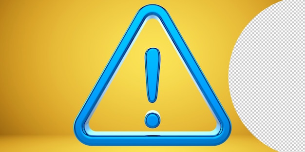 Warning caution sign to attract attention. Exclamation mark. Danger sign. Alert icon. on Transparent