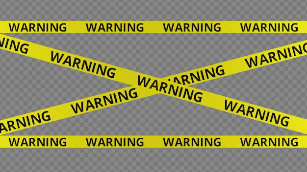 PSD warning line sign 3d rendering