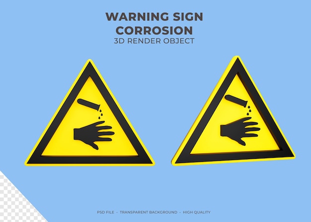 PSD warning sign corrosion