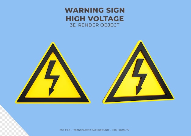 PSD warning sign high voltage