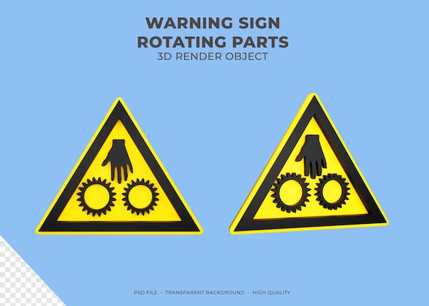 PSD warning sign rotating parts