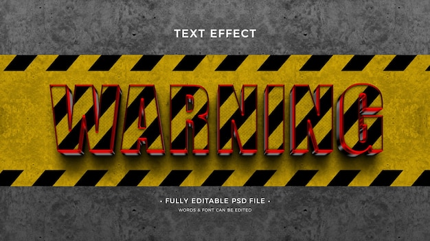 PSD warning text effect