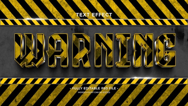 PSD warning text effect