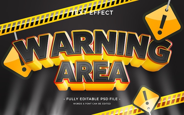 PSD warning text effect