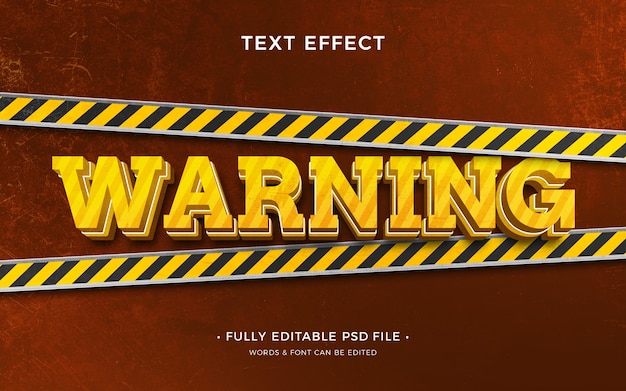 PSD warning text effect