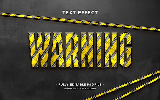 PSD warning text effect