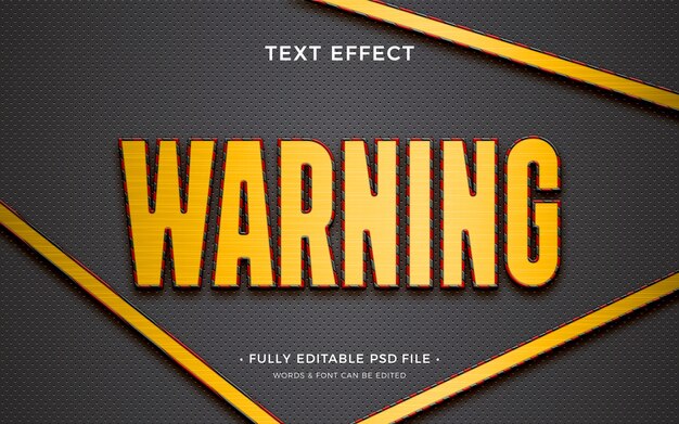 PSD warning text effect