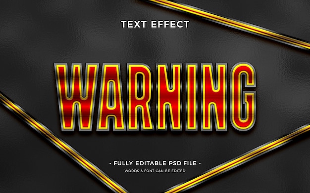 PSD warning text effect