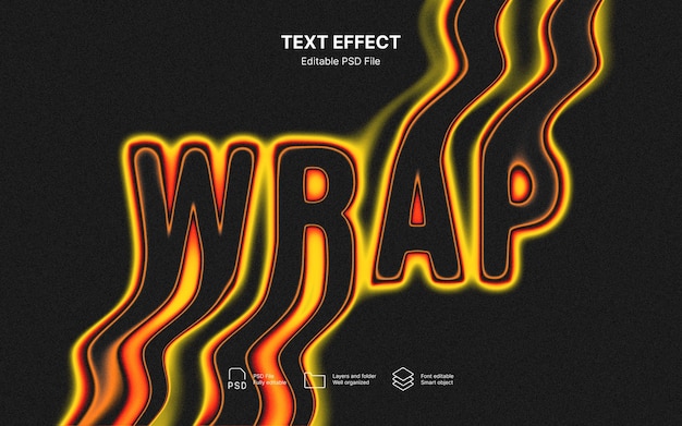 PSD warp-teksteffect