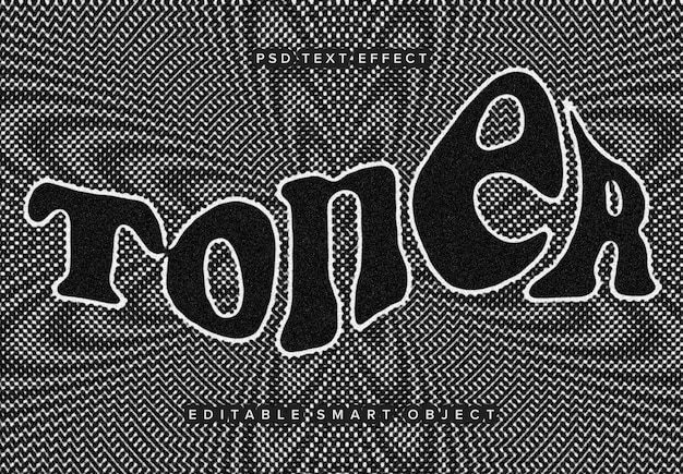 Warped Photocopy Text Effect Mockup