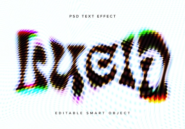 Warped Text Effect Mockup