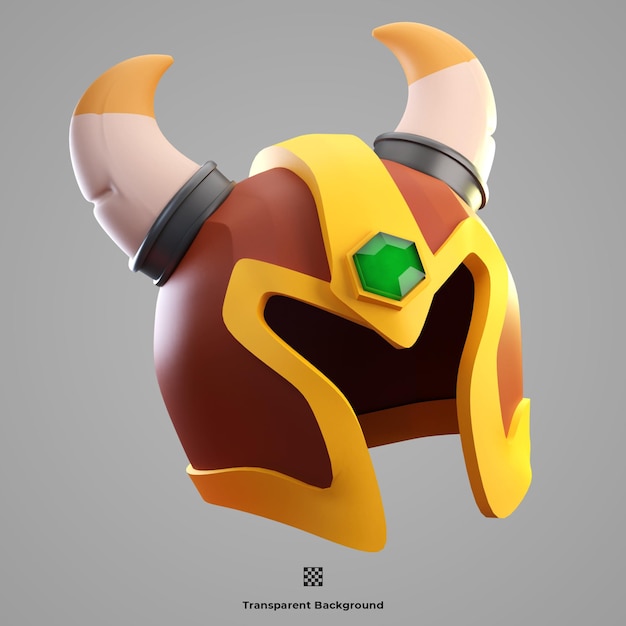 Warrior helmet 3d icon illustration