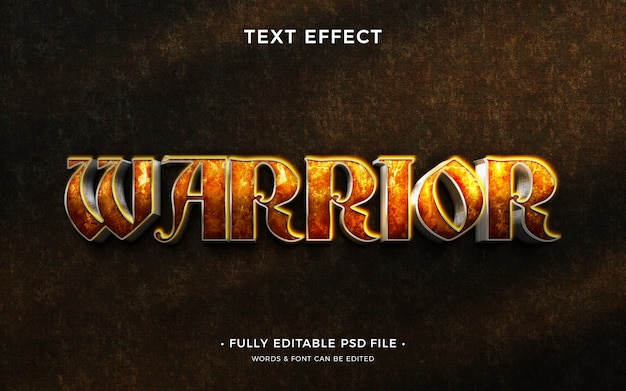 PSD warrior-teksteffect