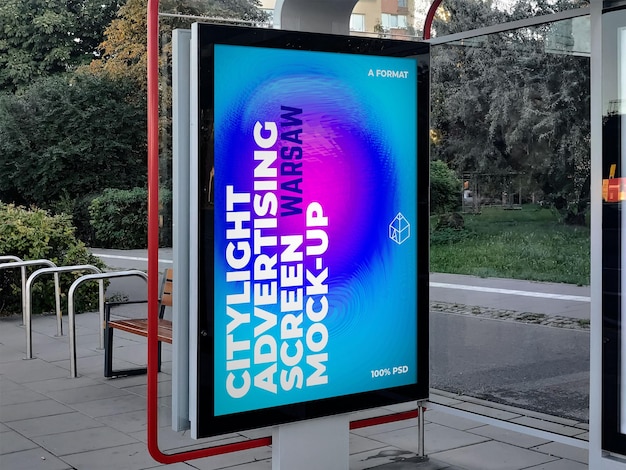 warsaw citylight advertising screen mock-up 3 v2 2