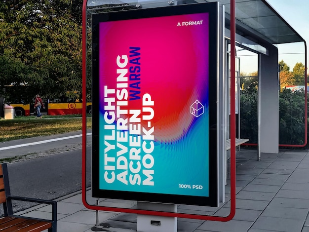 Warsaw citylight advertising screen mock-up 3 v2 6