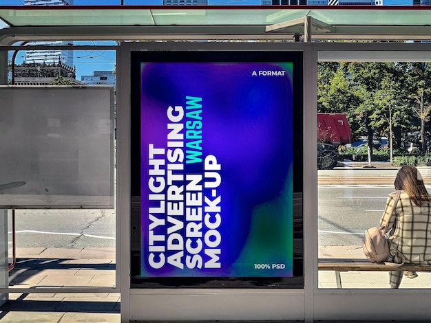 PSD warsaw citylight advertising screen mockup 13 v3 4