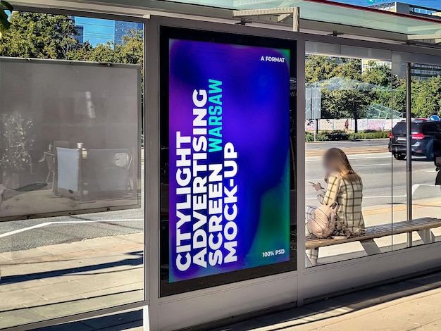 Warsaw citylight advertising screen mockup 13 v3 5