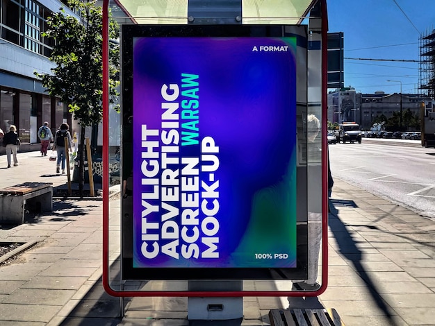 Warsaw citylight advertising screen mockup 13 v3 6