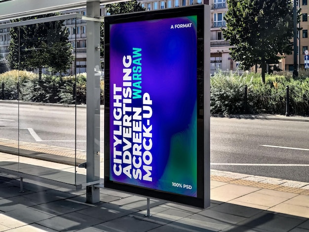 Warsaw citylight advertising screen mockup 13 v4 3