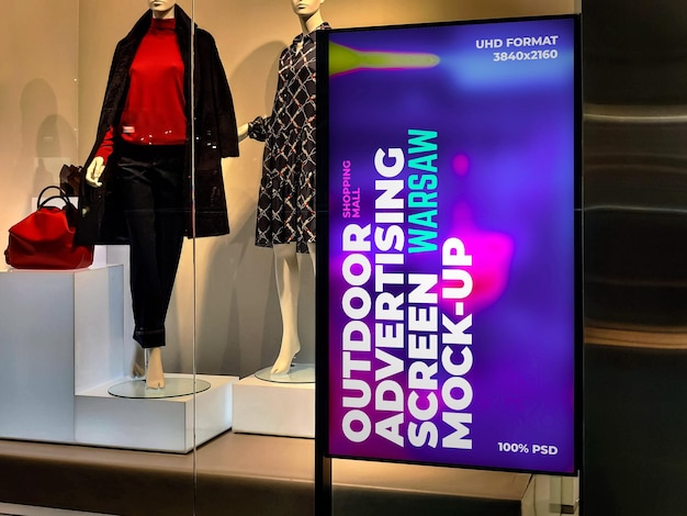 PSD warsaw outdoor citylight advertising screen mockup 5 v6 2