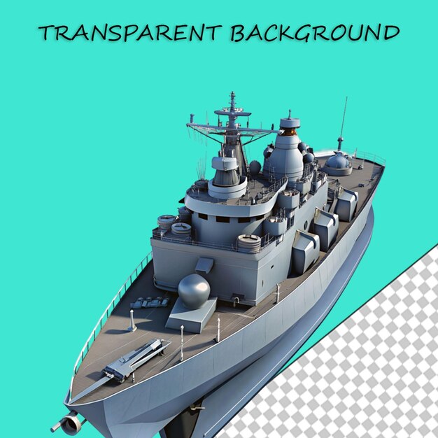 PSD warship isolated