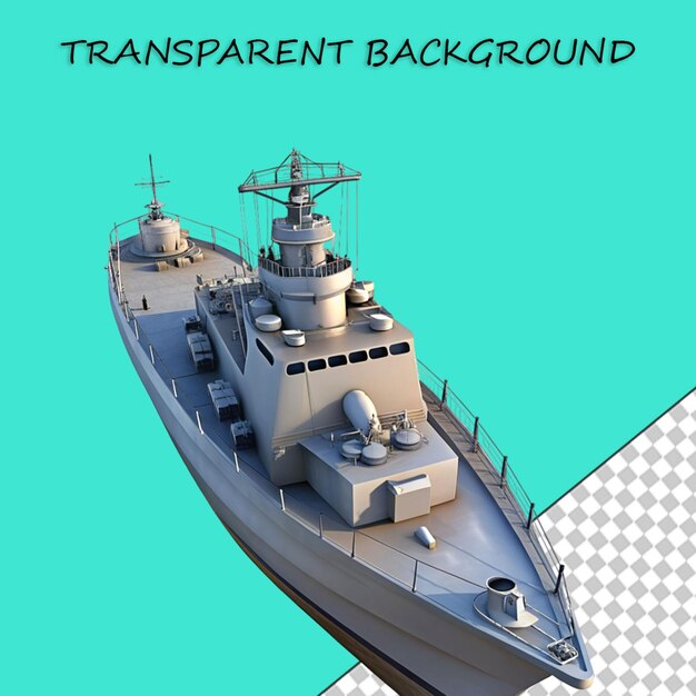 PSD warship isolated