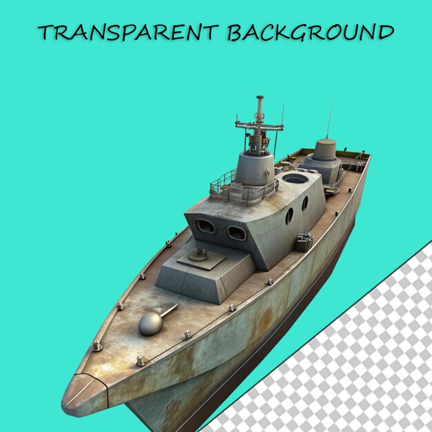 PSD warship isolated