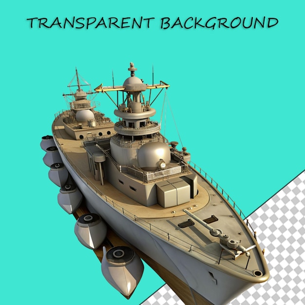 PSD warship isolated