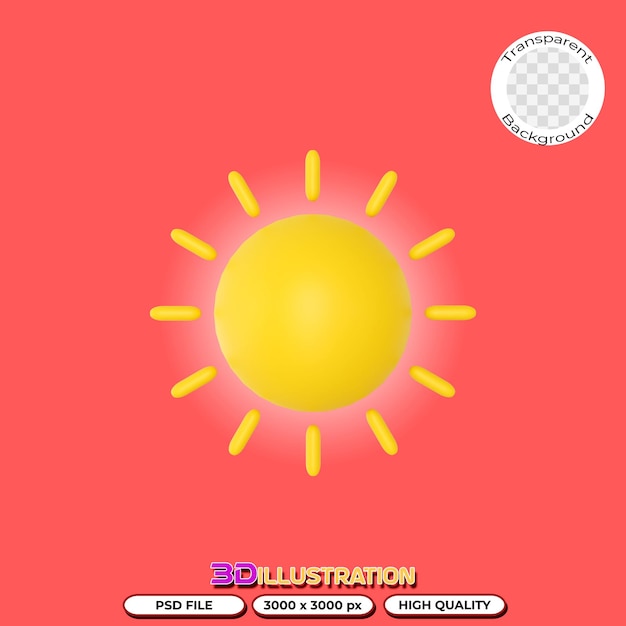 Warunki pogodowe na ilustracjach 3D na przezroczystym tle