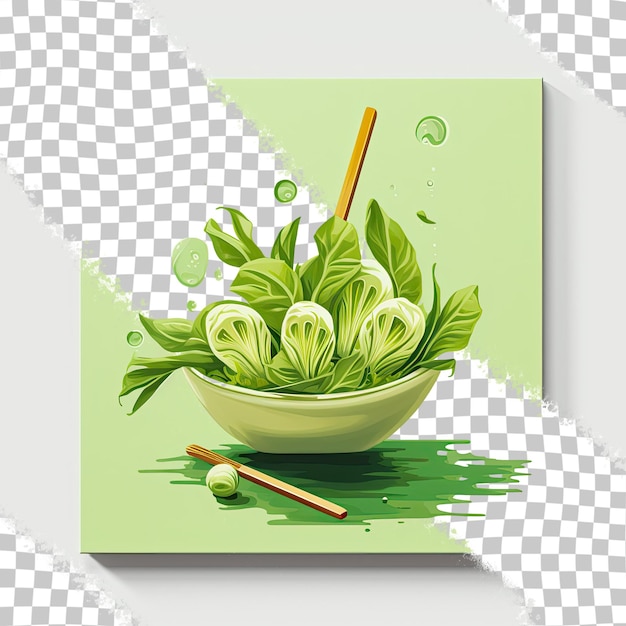 PSD wasabi against a transparent background