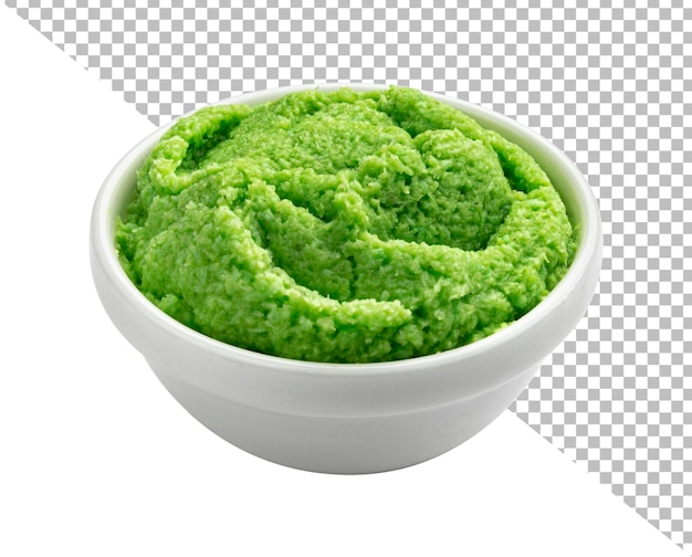 Wasabi isolated on white background with clipping path