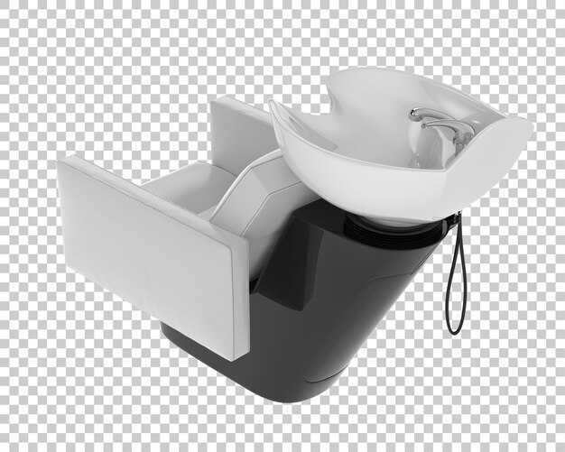 PSD washing chair isolated on transport background 3d rendering illustration