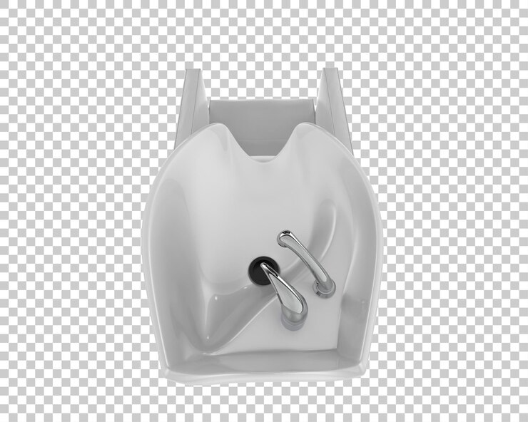 PSD washing chair isolated on transport background 3d rendering illustration