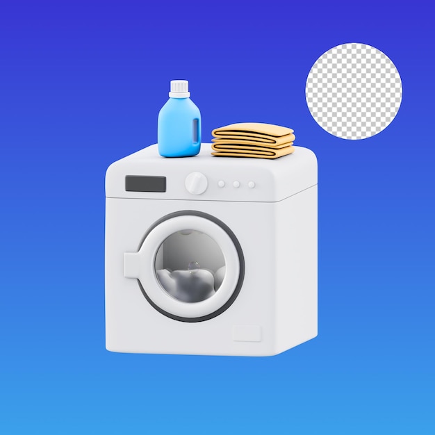 washing machine 3d illustration