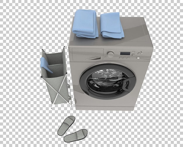 PSD washing machine isolated on background 3d rendering illustration