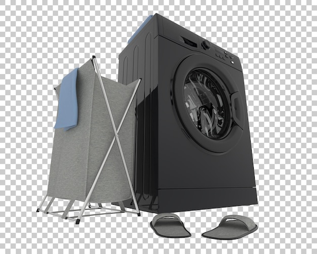 Washing machine isolated on background 3d rendering illustration