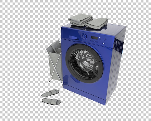 PSD washing machine isolated on background 3d rendering illustration