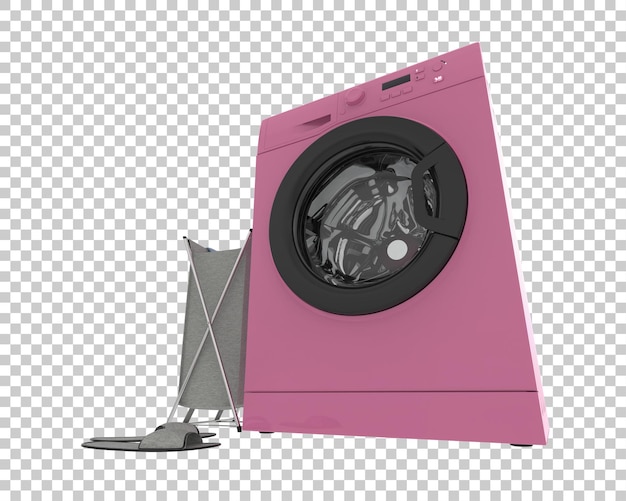 PSD Прачная машина изолирована на фоне 3d-илюстрации