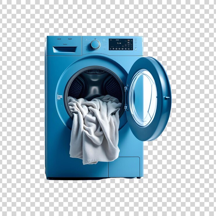 A washing machine isolated on transparent background