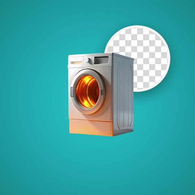 Washing machine isolated on transparent background